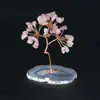 Venta Caliente Transfronteriza al por Mayor Varios Árboles de Cristal Natural Piezas de Ágata de Cristal Decoración para el Hogar y la Oficina Adornos de Árbol del Dinero