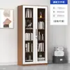 Gabinete de Archivo de Acero Gris Espeso y Blanco Blanco Puro Gabinete de Datos para Comprobantes Financieros de Oficina con Cerradura Estantería de Almacenamiento para el Hogar