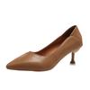 3cm Salto Pequeno Pontiagudo Salto Alto Feminino Salto Baixo Dois-Uso Couro Macio Fundo Macio Preto Sapatos de Trabalho Profissionais Sapatos de Trabalho da Moda