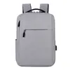 Mochila de Negocios de Gran Capacidad Nueva Bolsa para Computadora con USB Simple Impermeable Casual con Logo Impreso Mochila Escolar para Estudiantes