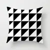 Funda de almohada geométrica abstracta creativa y compleja para el hogar sin relleno de almohada cubierta de cojín trasero de lino de poliéster una variedad de opcionales