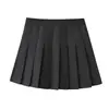 Nova Saia Midi de Lã Outono e Inverno Saia Plissada de Terno Preto Saia Midi de Cintura Alta Linha A Feminina Saia Longa Retrô Engrossada