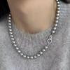 NK-168 Bom Buckle - Collar de cadena de clavícula para mujer, de lujo, de entrada de nicho de alta gama, popular en Internet, con hebilla de Bom