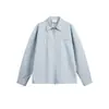 Camisa Jacket Masculina Rumei Estilo Americano de Nicho com Listras Verticais de Manga Longa com Zíper, Nova Coleção Primavera Solta Casual Versátil