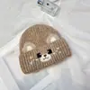 Gorro de Punto de Gato Lindo Nuevo de Invierno Casual Versátil Otoño/Invierno Cálido Protección para Orejas Simple Gorro de Lana