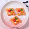 DIY Japão e Coreia do Sul simulação comida brincar pão bolo resina acessórios adesivo de geladeira material cola de gota capa de celular beleza