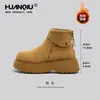 Botas de Nieve Universales para Mujer 2025 Zapatos de Algodón Invierno Nuevo Estilo Forradas de Felpa Cálidas y Versátiles de Moda Cabeza de Mango Zapatos de Algodón Birkenstock