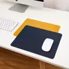 Alfombrilla de ratón cuadrada pequeña de cuero de doble cara para oficina, escritorio de computadora, teclado simple, almohadilla de escritorio conveniente, juego al por mayor