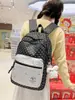 Nueva Mochila Casual de Doble Hombro para Secundaria y Preparatoria Estampado de Puntos Bloque de Color Mochila Doble Múltiples Bolsillos Mochila de Gran Capacidad