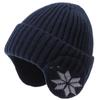 Gorro de invierno con forro polar, de lana gruesa, tejido a mano, para ciclismo al aire libre, cálido, con protección para los oídos, resistente al frío, para hombre, venta al por mayor