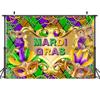 Nuevo Fondo de Tela para Mardi Gras Mascarada Carnaval Fondo de Tela para Fotografía Decoración de Fiesta con Cuentas de Nueva Orleans