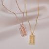 Moderna Cadena Clavicular de Acero de Titanio con Trébol de Cuatro Hojas Clásico Japonés y Coreano para Mujer, Elegante y Lujosa Cadena de Zirconia, Accesorio Versátil Exquisito