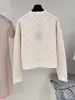 Roupa Europeia Feminina Elegante de Alta Qualidade Shenzhen Nanyou Jacquard de Carta Pequena Fragrante Cardigan de Lã Suave