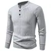 Venda Quente 2026 Suéter Masculino Tricô Transfronteiriço Outono Inverno Novo Padrão Torcido Moda Solto Gola V Camisa Versátil Camada Base