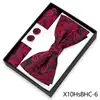 Conjunto de 3 Peças Gravata Borboleta Lenço de Bolso Masculino Caixa de Presente Decoração de Camisa para Casamento Banquete Gravata Borboleta Flor de Gravata Fabricante