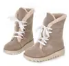 Botas de neve quentes com cadarço antiderrapantes fábrica direta tamanho grande comércio exterior botas femininas JGB2019N0011024