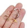 Brinco francês Clipe de orelha Gancho D-shaped Oval Gancho de orelha Gancho francês Cobre puro Cor-retendo Dourado Brincos DIY Acessórios