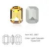 Dongzhou Crystal K9 de alta calidad con base puntiaguda, diamantes de cristal de anís estrellado largo plateados, joyas de diamantes, equipaje, accesorios decorativos de bricolaje al por mayor