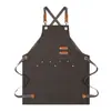 Delantal Infantil de Lona Fina de Verano para Cocina de Restaurante Cocinar, Delantal Sencillo de Color Sólido para Arte DIY, Se Puede Imprimir con Logo