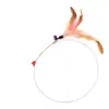 Juguete de Caña con Plumas para Gatos, Varilla de Acero Extensible, Alta Elasticidad, Juguete Interactivo para Mascotas para Entretenimiento Propio y Alivio del Aburrimiento