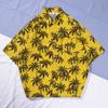 Verão Masculino Estampado plus size Camisa de manga curta Praia Quick-drying Camisa solta Havaí Praia Férias Suíte de Viagem