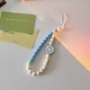Funda de Teléfono Móvil Smiley de Colores Caramelo Estilo Japonés y Coreano Cadena de Mano Ins Cadena de Perlas de Celebridad de Internet Joyería Cadena Colgante Resistente a Caídas