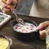 Tazón de sopa de cerámica con dos asas Tazón pequeño para hornear en horno Tazón para ensalada casero Tazón para postre Tazón tipo nido de pájaro Tazón para guisos