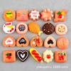Biscoito pão resina acessórios alimentos e jogar bolo creme celular telefone móvel shell material diy miniatura casa de bonecas decoração atacado