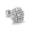 Brincos de moda novos com brincos de zircônia colorida, brincos de zircônia para garota de temperamento, unhas flash para o osso da orelha, atacado