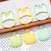 Accesorios Cruzados para Manualidades de Conejo Hueco Color Macarrón Aleación Pintura en Spray Accesorios para Llavero Gato KT Colgante