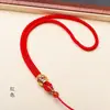 Llavero de cordón de estilo antiguo tejido a mano para bricolaje, cordón para teléfono, mango de ágata, cordón de escamas de dragón, lema de seis caracteres