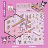 Adesivos de Cena de Desenho Animado em Miniatura Sanrio Casas Tridimensionais Empilhadas para Meninas e Crianças Decoração de Diário DIY Criatividade