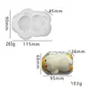 Molde DIY Squishy Serie de Tejido de Invierno Pato Acostado Squishy Cachorro Lindo Animal Molde de Silicona