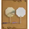Mini Leque de Caligrafia e Pintura, Leque Cultural e Criativo Estilo Tradicional, Criação de Pintura Chinesa Tradicional e Caligrafia com Pincel, Cabo de Leque de Bambu, Leque Redondo, Leque Laqueado para Exposição em Barraca