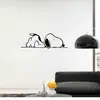 Venta al por mayor de fábrica Snoopy tallado estilo ins caricatura lindo alto valor de color pegatina de pared Snoopy decoración de cubo de basura
