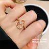 ¡El Sueño de la Mariposa de Zhuang Zhou! Anillo de Mariposa de Circonita Rosa Super Brillante para Mujer, Moderno, Lujoso, Anillo de Dedo Índice de Gama Alta, Joyería para Mujer