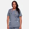 Nuevo uniforme médico de manga corta para mujer, uniforme de trabajo, traje de enfermera, conjunto separado, elástico y de secado rápido, adecuado para clínicas dentales