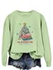 Todo reservado para cartas de Navidad diversión en stock suéter casual de cuello redondo estampado europeo y americano al por mayor