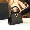 Bolso Cubo 2026 Nueva Moda Tendencia Cruzado para Mujer con Patrón de Cocodrilo Bolso de Mano Bolso de Hombro de Cuero Genuino