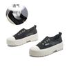 2026 Verão Novos Sapatos de Pescador Femininos Sapatos Casuais Versáteis Sapatos Brancos de Malha com Solado Grosso Femininos Sapatos Tendência Femininos Respiráveis