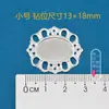 Acessórios de Diamante para Roupas Concha com Gema Oval Espelho de Diamante Placa de Base de Diamante Chapéu Decorativo Artesanato Patch