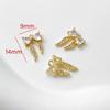 Conservación de Color Oro 14K Paquete Micro Engaste Zircón Lazo Colgante Troyano diy Pulsera Collar Aretes Accesorios Material