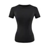 Camiseta esportiva slim fit de manga curta elástica estilo americano para mulheres, novo modelo de verão 2026, top hot girl justo que afina a cintura