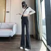 Pantalones de chándal negros acampanados estilo americano para mujer, nuevo modelo otoño 2026, de cintura alta, adelgazantes, con caída, aptos para petite, pantalones casuales deportivos