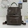 Mochila retro estilo británico con tapa abatible para pareja, adecuada para estudiantes universitarios, para llevar laptops y libros a clase, y para ir al trabajo o para viajes cortos.