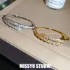 ¡Artesanía lujosa! Pulsera deslumbrante con forma de serpiente de circonita, simple y elegante, versátil para el uso diario, lujo ligero con un toque de alta gama