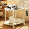 Mesa Lateral Criativa Móvel para Exterior Carrinho Porta-Objetos com Rodas Simples Moderna Suporte para Lanches Mesa de Camping para Exterior