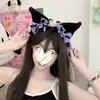 Diadema de felpa con dibujos animados de Culomi para mujer, horquilla con orejas de gato, diadema con horquilla, tocado de sirvienta para Halloween