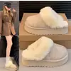 Pantuflas de Algodón Esponjosas para Mujer Calzado de Exterior Suela Gruesa Botas de Nieve 2026 Nuevo Invierno sin Cordones Medias Pantuflas Más Terciopelo Zapatos de Pan