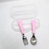 Vajilla para Bebé Cuchara de Arroz para Niños Tenedor Cuchara de Acero Inoxidable Mango Suave 304 Cuchara para Complementos Alimenticios Herramienta de Alimentación de Dibujos Animados